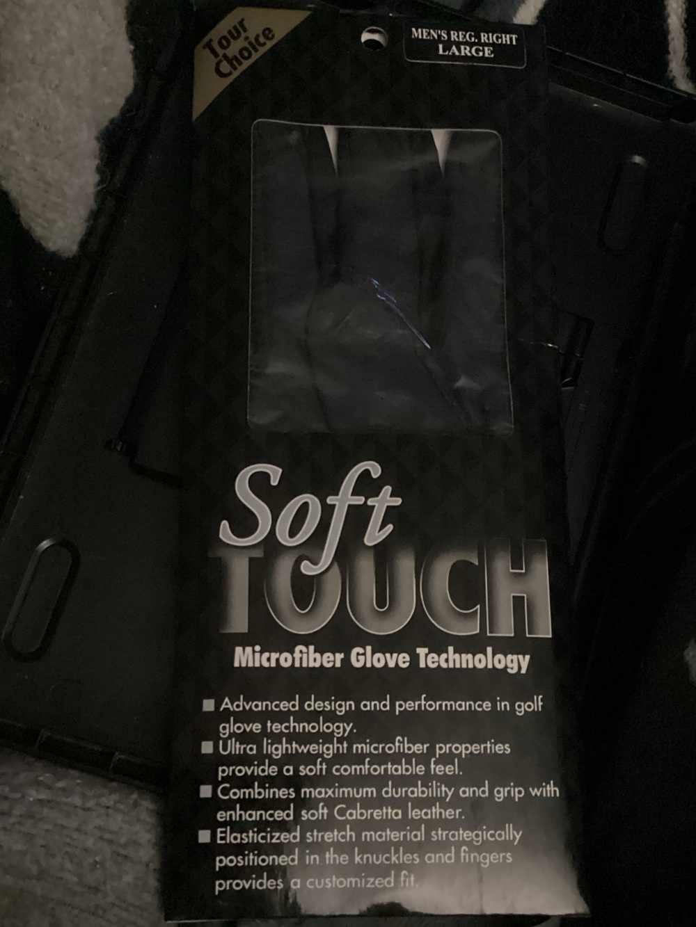 Soft Touch Men’s Right Glove - Black, Large